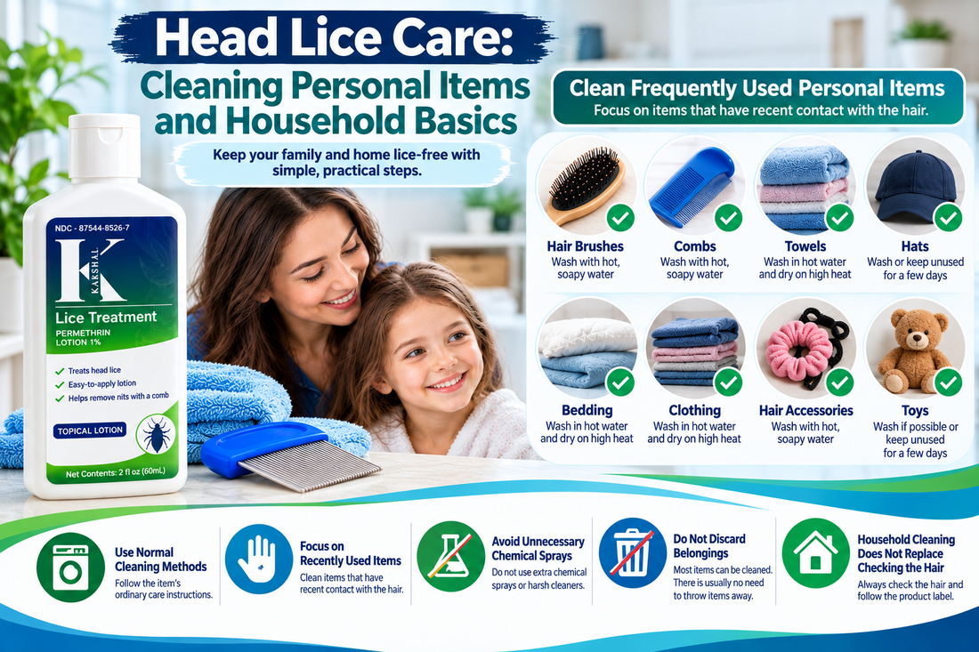 Head Lice Care: Cleaning Personal Items