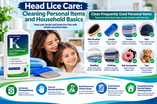 Head Lice Care: Cleaning Personal Items