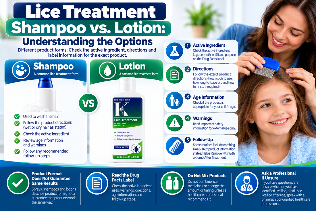 Lice Treatment Shampoo vs. Lotion